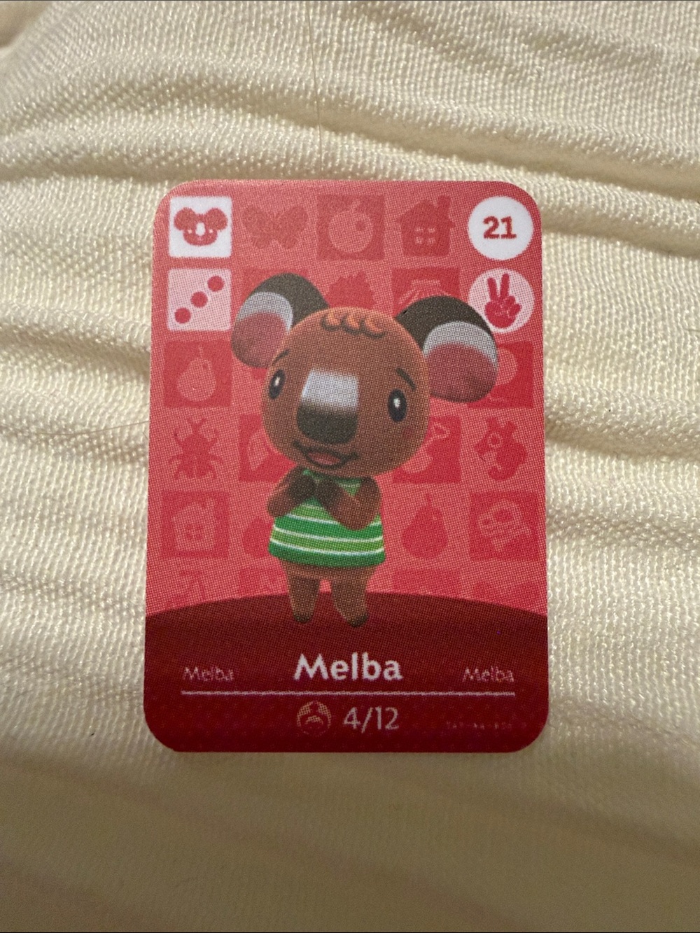 Melba Animal Crossing Amiibo Card Unofficial Villager NFC